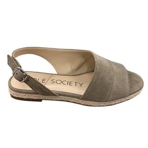 Sole Society Women’s Dolven Dune Cow Suede Back Strap Sandals Size 7.5